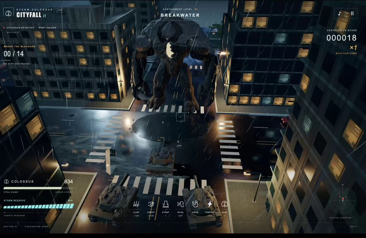 Kaiju city battle